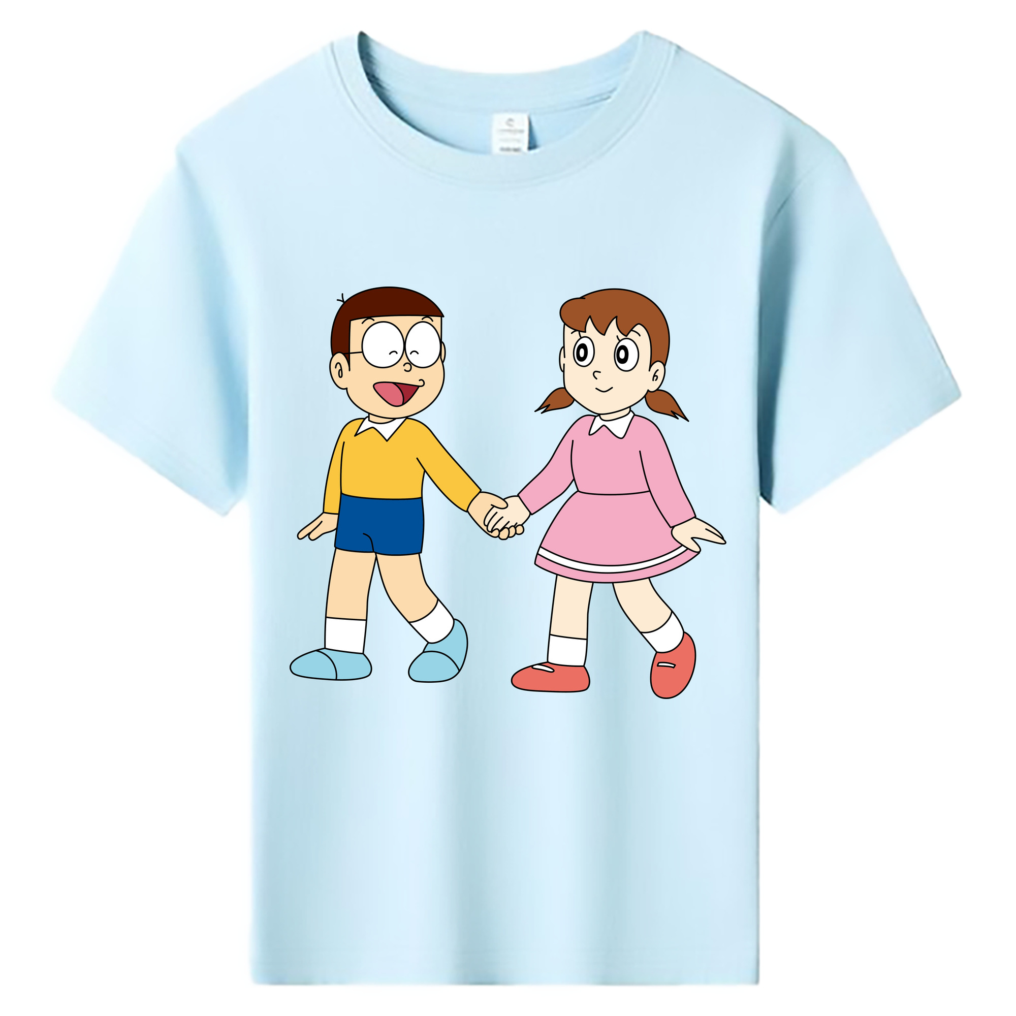 （画像用） ドラえもん 野比 のび太 Doraemon Nobita Nobi 綿100％キッズTシャツ（フロントプリント）
